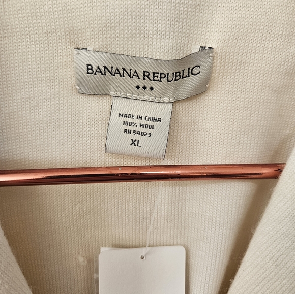 NWT - Banana Republic Wool Off White Double Breasted Sweater Blazer- Size XL - Picture 4 of 8